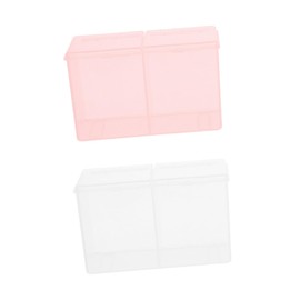 BUGUUYO 2pcs Cotton Swabs Holder with Lid Makeup Vanity Organizer for Cotton Pads Elegant Storage Box for Bathroom Makeup Table Compact Practical Design