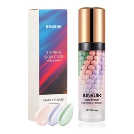 One Step Color Corrector,Color Correcting Foundation Facial Serum,Moisturizing Concealer Tri-Color Correcting Isolation Cream Face Makeup Primer Base