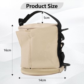 Hanging Toilet Paper Holder, Waterproof Tissue Holder Cat Proof Roll Paper Case Cover Portable and Foldable Roll Storage Bag with Adjustable Strap for Wall Tent Home Office(Khaki)