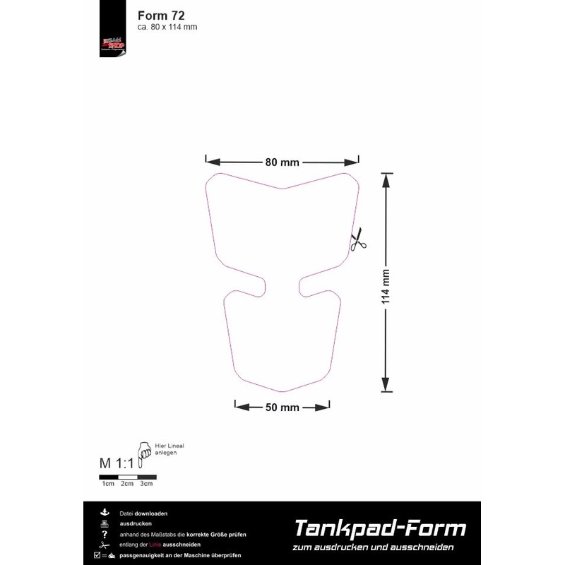 Tank Pad Small Motorcycle Paint Protection Sticker Transparent X503307VE