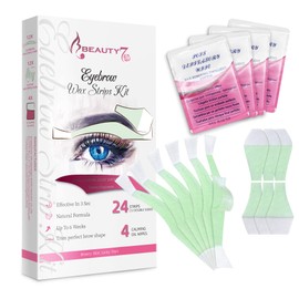Beauty7 Eyebrow Hair Removal Sheet, For Eyebrow Hair, Mouth Hair Removal Wax Sheet, Face Hair Removal Tape, Eyebrow Wax, 12 Sheets (24 Uses), Eyebrow Hair Removal, Sensitive Skin, Unisex, Unisex