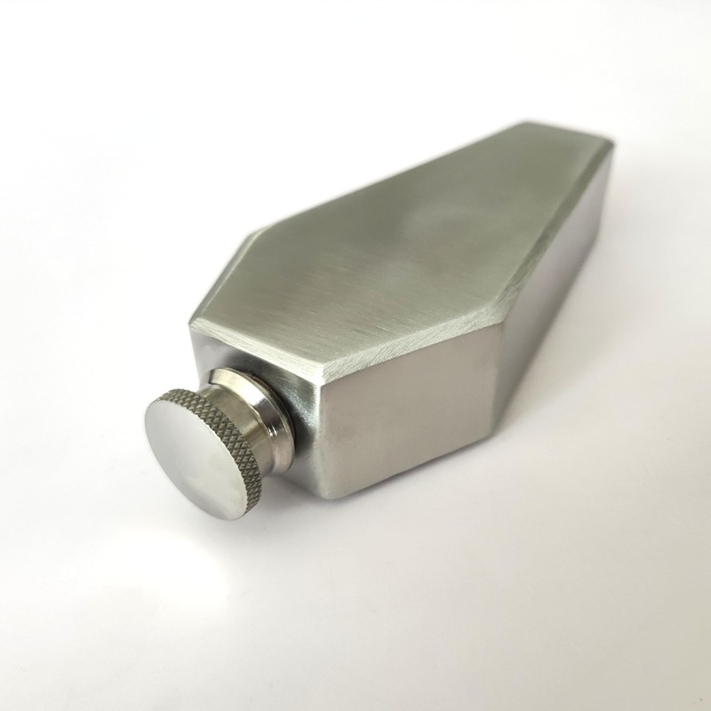 CNFLASK Hexagon Coffin Flask 304 Stainless Steel 3.5oz Coffin Shaped