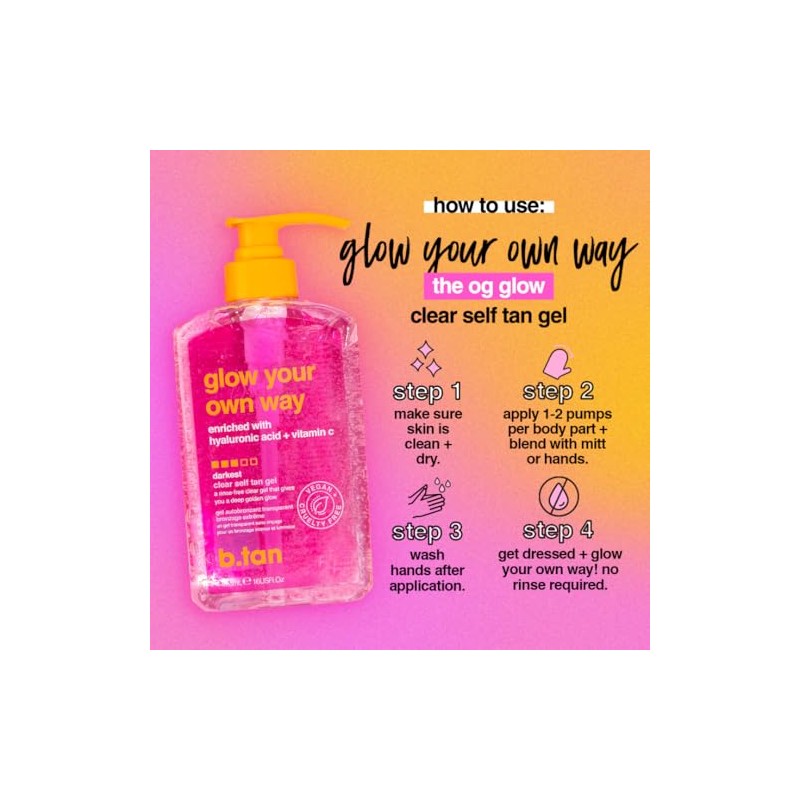 B.Tan Glow Your Own Way Clear Self Tan Gel For