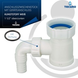 tecuro Connection Spacer 1 1/2 Inch with Device Connection for Sink Siphon - 58755