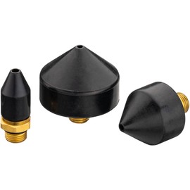 HAZET Cone Set 9040-42/3, for Compressed Air Cleaning of Pipes, 3 Cone Attachments 13, 25, 35 mm, Adaptable for 2-Way Blow Gun 9040-4, for Loosening Ignition Coil Plugs
