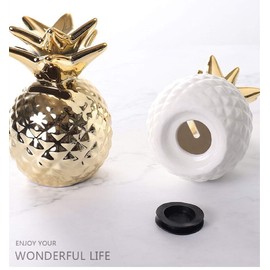 TK.Felly Pineapple Money Box Money Luck Gift Figurine Interior Feng Shui Present White