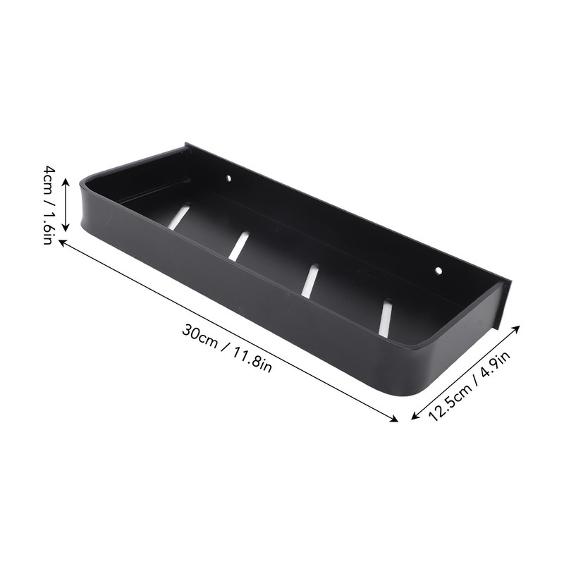 Shower Caddy Wall Mount Shelf with Hooks Space Aluminium Large
