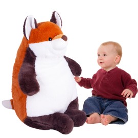 ARELUX Giant 22in Big Fox Plush Large Stuffed Animal Hugging Pillow: Soft Jumbo Sleeping Body Warm Fluffy Pillow Adorable Chubby Plushie Toy Gifts for Boys Girls