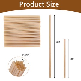 400pcs Sugarcane Straws, 5 Inch Compostable Biodegradable Straws Disposable for Hot Cold Drinks, Coffee, Cocktail, Juice Home Favor, The Beach Party, Natural Brown,Plastic Free Sturdy