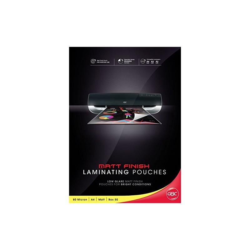 GBC BL80MA4MATTPK50 Laminating Pouch, A4 80 Micron PK50 MATT