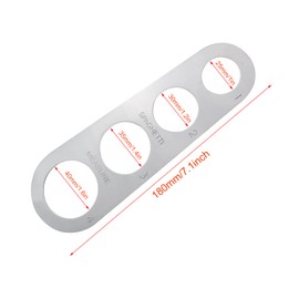 Guifeng 2PCS 180mm Length Stainless Steel Pasta Quick Measuring Tool Kitchen Cooking Tool Silver Kitchen Gadgets Spaghetti Ruler Rice Line Ruler