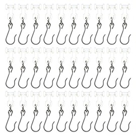 30 Pack Stainless Steel Curtain Metal Curtain Track Hooks