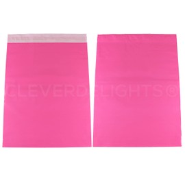 CleverDelights 19" x 24" Hot Pink Poly Mailers - 500 Pack - Premium Self-Adhesive Bags - Shipping Envelope Mailing Postal Bags - Strong Durable 19x24 Inch