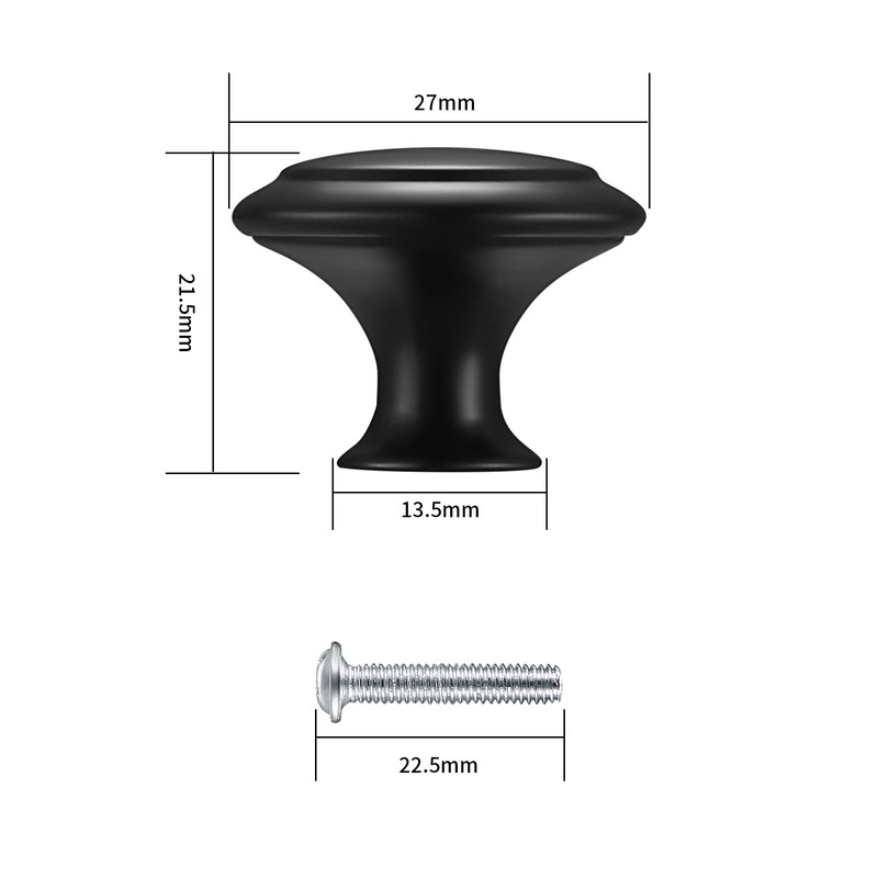 YOUYIDUN 11 Pcs Drawer Knobs，Round Furniture Knobs，Cabinet Door Knobs，Cupboard Knobs，Drawer