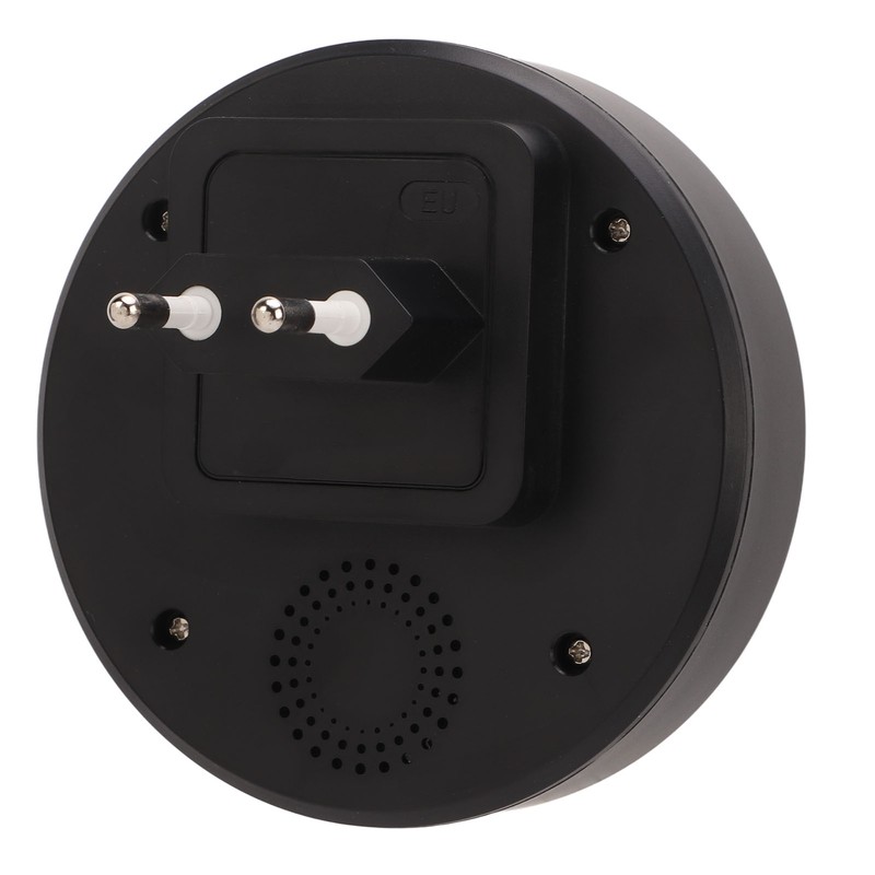 Black Wireless Doorbell Self Powered Waterproof Door Bell with 58