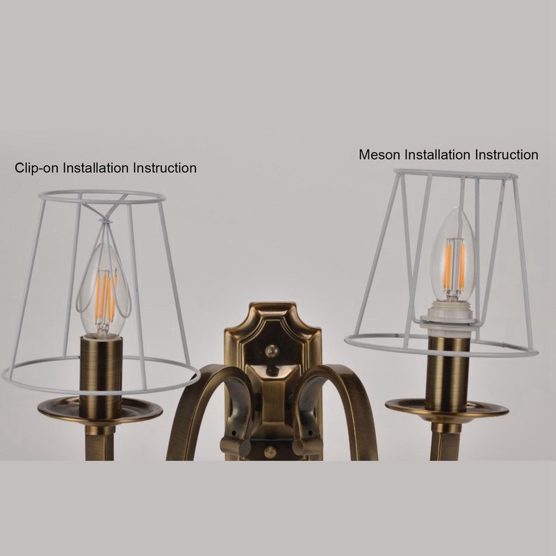 3PCS Cloth Lamp Shade E14 ClipOn Lampshade for Candle Chandelier