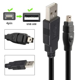 Firewire to USB Adapter Cable for 4 Pin IEEE 1394-a Devices Only Viewing Files on Computer Laptop FireWire 400 to USB 2.0 Connector Cord for Digital Video Cameras External Hard Drives (6 Feet)
