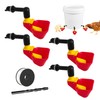 4pcs Large Automatic Chicken Waterer Cups DIY Poultry Chicken Waterer