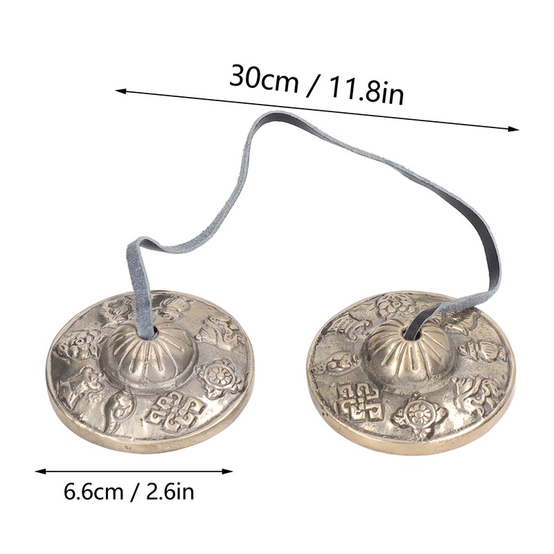 Tibetan Tingsha Meditation Bell Small Pure Copper Double Chime Nepalese