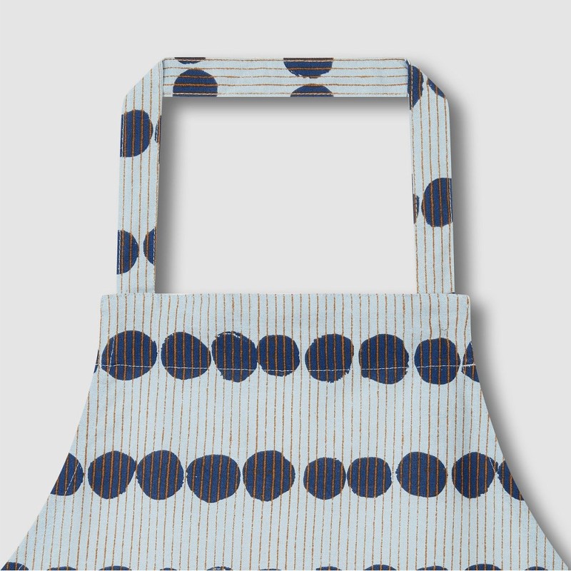 JAJU [JAJU] Drawing Dot Cotton Apron_90_Blue