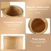 Vesaneae Bamboo Storage Box, Salt Cellar with Lid and Spoon,