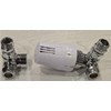 Corner Angled Thermostatic Radiator Valve with Lockshield Valve TRV Chrome