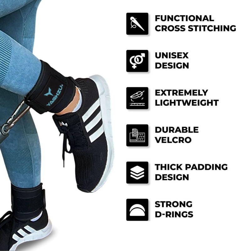 YAGHZU Ankle Straps for Cable Machines Women, Glute Kickback Cable