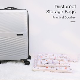 JLYZ Moon Waterproof Travel Packing Organizer, Luggage Organizer Bag with Zipper, Soft and Lightweight, Large Size, Fit for Daily and Travel Storage(Large, Cat-Paradise)