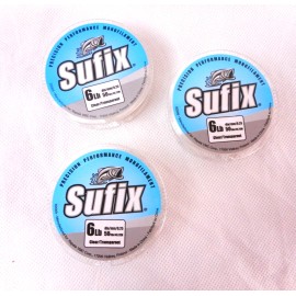 Sufix One Sufix Monofilament Line 6 LB. Clear 0.25mm Diameter 50 yards