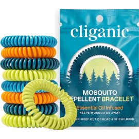 Cliganic Pulseras Repelentes Mosquitos Paquete 10pz