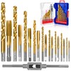 RURITKIT 18Pcs Metric Drill and Tap Set with 1Pc Tap