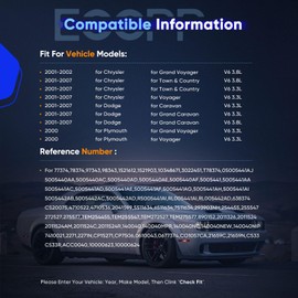 ECCPP Air Conditioning Compressor 2001-2007 fit for Dodge Grand Caravan for Chrysler Town & Country 3.3L 3.8L A/C Compressor with Clutch