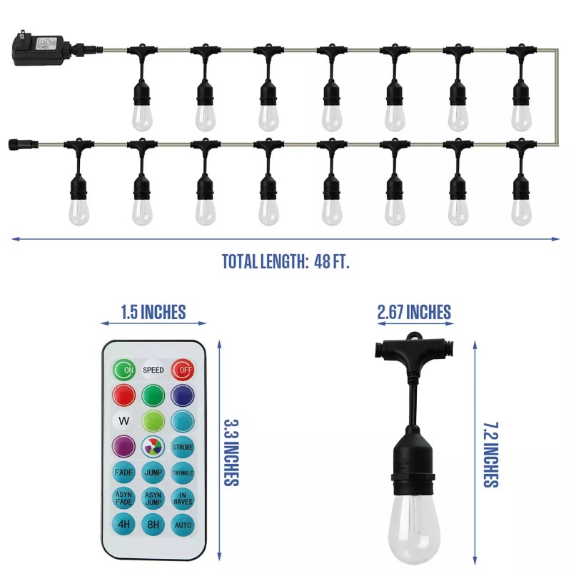 Westinghouse 48' Color Change LED String Light Set with Remote