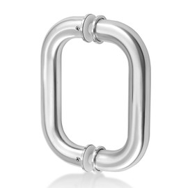 Lidajida 6'' C-Shaped Glass Shower Door Handle Back to Back Fits 1/4" to 1/2" Thickness Glass Shower Handle Replacement Shower Door Replacement Parts 304 Stainless Steel