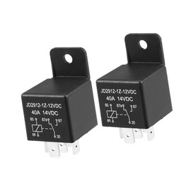 A ABSOPRO 2Pcs Car Relay 5 Pin 12V 40Amp SPST Model JD2912-1Z-12VDC 40A 14VDC Item Replacement
