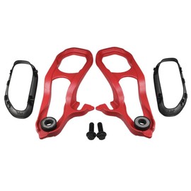 Wbeng Heavy Duty Front Red Tow Hooks Left & Right with Hardware for Ram 1500 2019-2021 (Stainless Steel)