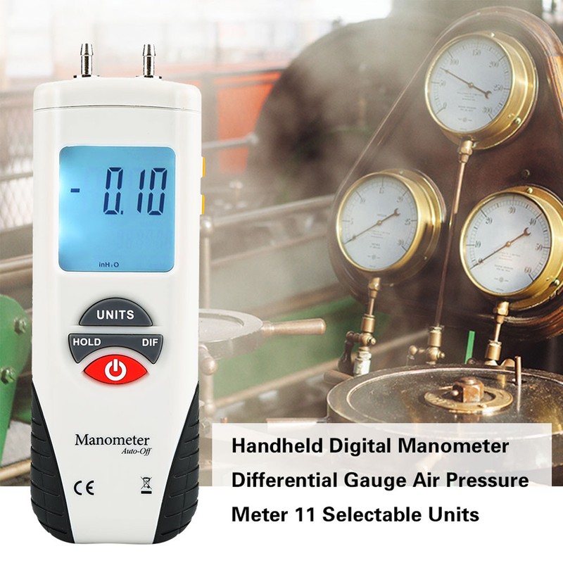 HT‑1890 Handheld Digital Manometer Differential Gauge Air Pressure Meter 11