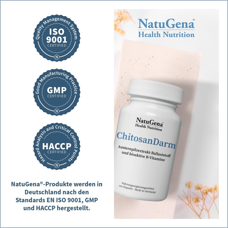 NautuGena Chitosan Intestinal / Oyster Mushroom Extract & Beta-D-Glucan /
