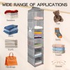HOSTK 2Pack Hanging Closet Organizer, 6 Tier Hanging Storage Shelves,