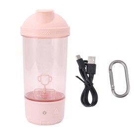 Electric Protein Shaker Bottle Portable Rechargeable Mixer Cup for Protein Milk Coffee Pink