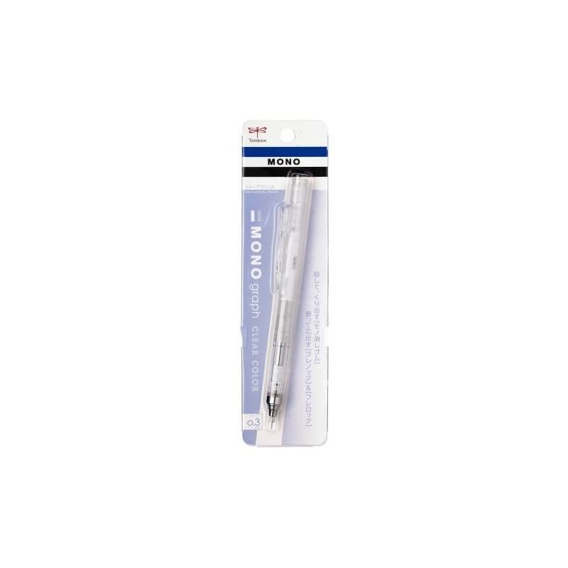 Tombow Mechanical Pencil, Monograph Clear Color 0.3mm, Clear (DPA-139A)