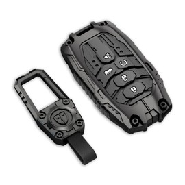 Cavlobe Zinc Alloy Key Fob Cover,Keychain,Full Protection Car Key Case for Honda Civic Hatchback Accord CR-V EX EX-L Odyssey HR-V Pilot SI Sport Touring Smart Keyshell Accessories(NO.140 Black)