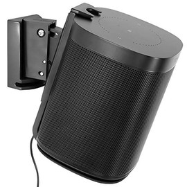 Mount-It! Adjustable Speaker Wall Mount for SONOS One, One SL and Play:1 | Low-Profile, Adjustable Tilt and Swivel Speaker Mount | Single, Black (MI-SB434)