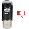 Thumbs Down - ExcelMark Self-Inking Round Teacher Stamp - Red