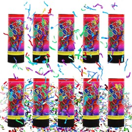 Taozoey Confetti Shooter, Colourful Party Cannons, Confetti Cannon Set, Confetti Cannon, Party Popper, for Birthdays, Carnival, Marriage Proposals (11 cm)