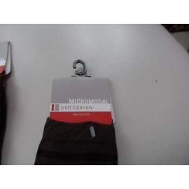 croft & Barrow Lot of 3 pair Woman's Brown and black stripe micromodal croft & barrow socks