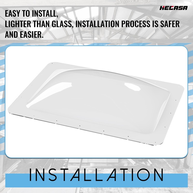 HECASA 18" x 26" RV Skylight Cover Universal Clear Skylight