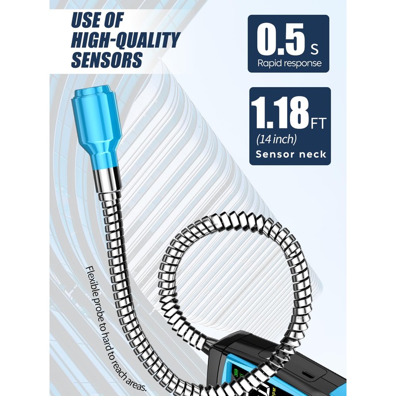 Aicevoos Natural Gas Detector with Gas Concentration Display Locating The