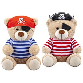Assorted Pirate Bear (20cm) 1 Pack, Adorable & Colorful Cuddly Stuffed Animal, Perfect For Kids & Bear Lovers