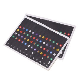 Ukulele Note Sticker, Useful Adhesive Ukulele PVC Fretboard Stickers Non Damage Finger Guide for Teaching for Beginner